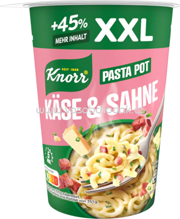 Knorr Pasta Snack Käse Sahne, XXL Becher, 92g