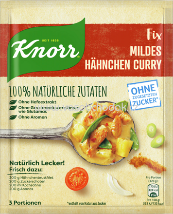 Knorr Natürlich Lecker Mildes Hähnchen Curry, 1 St