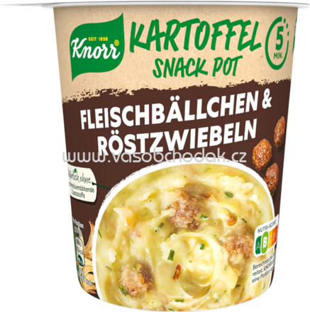 Knorr Kartoffel Snack Fleischbällchen & Röstzwiebeln, Becher, 53g