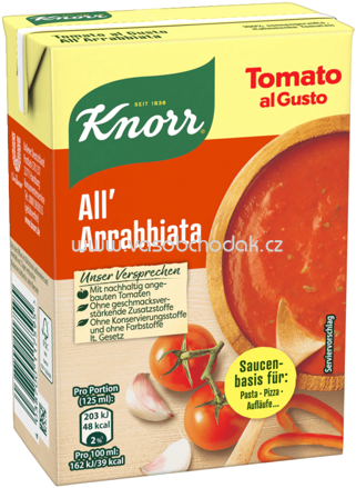 Knorr Tomato al Gusto All'Arrabbiata, 370g