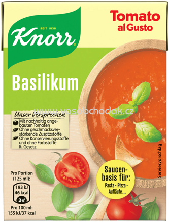 Knorr Tomato al Gusto Basilikum, 370g