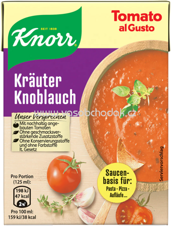 Knorr Tomato al Gusto Kräuter-Knoblauch, 370g