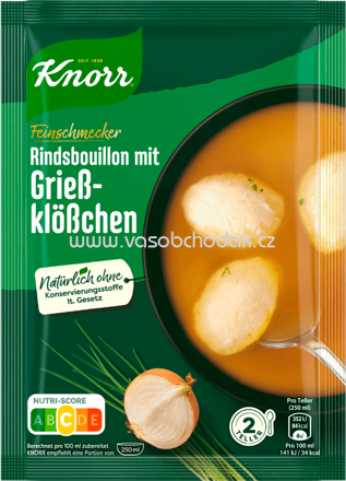 Knorr Feinschmecker Rindsbouillon mit Grießklößchen, 1 St