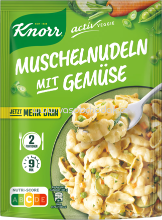 Knorr Activ Veggie Muschelnudeln mit Gemüse, 172g
