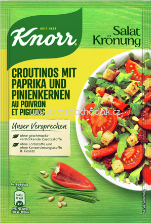 Knorr Salatkrönung Croutinos mit Paprika und Pinienkernen, 25g