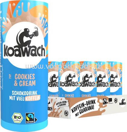 Koawach Schoko Drink Cookies & Cream, 12x235 ml