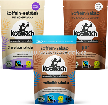 Koawach Kleines Koffein Kakao Set, 3x100g, 300g