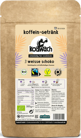 Koawach Koffein Getränk Weisse Schoko, 500g