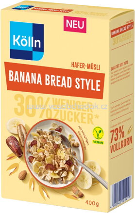 Kölln Müsli Banana Bread Style 30% w. Zucker, 400g