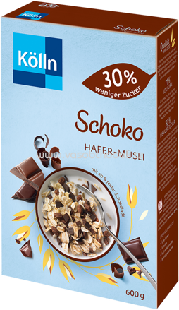 Kölln Müsli Schoko 30% weniger Zucker, 600g