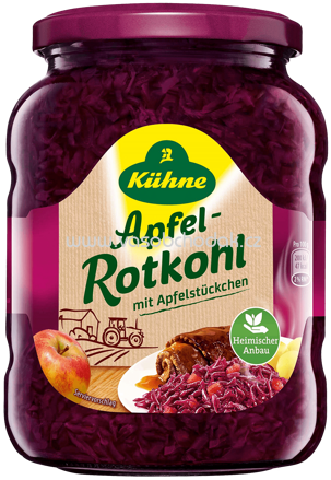 Kühne Apfel Rotkohl mit Apfelstückchen, 720 ml