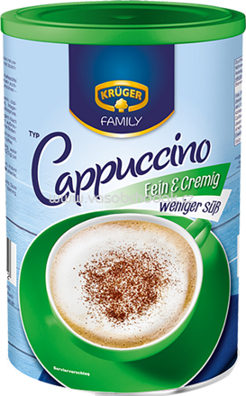 Krüger FAMILY Cappuccino Fein & Cremig weniger süß, 350g