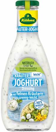 Kühne Kräuter Joghurt Leicht Dressing mit feinen Kräutern, cremig-leicht, 500 ml