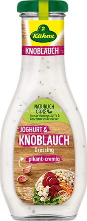 Kühne Joghurt & Knoblauch Dressing, pikant-cremig, 250 ml