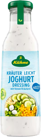 Kühne Kräuter Joghurt Leicht Dressing mit feinen Kräutern, cremig-leicht, 500 ml