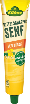 Kühne Senf Mittelscharf Fein Würzig Tube, 100 ml