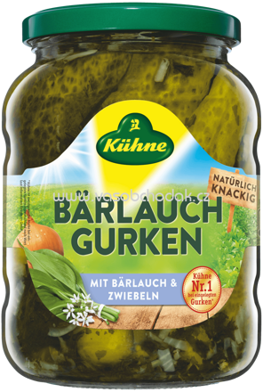Kühne Gewürzgurken Bärlauchgurken, 720 ml