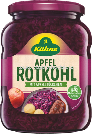 Kühne Apfel Rotkohl mit Apfelstückchen, 720 ml