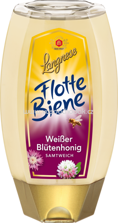 Langnese Flotte Biene Weißer Blütenhonig samtweich, 250g