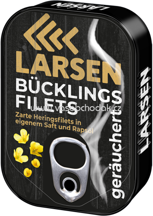 Larsen Bücklings Filets in eigenem Saft und Rapsöl, 110g