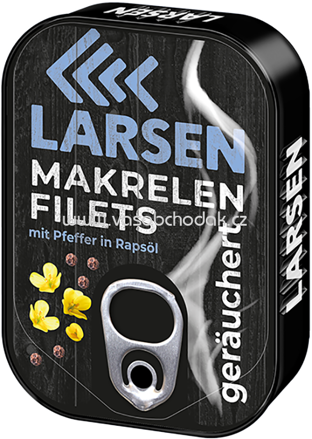 Larsen Makrelen Filets mit Pfeffer in Rapsöl, 110g