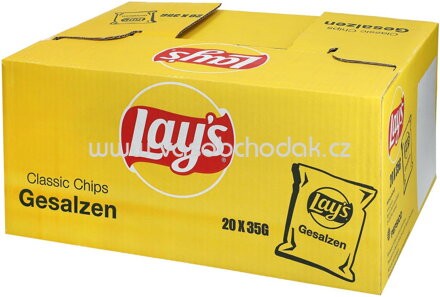 Lay's Kartoffelchips Gesalzen, 20x35g, 700g