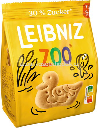 Leibniz Zoo -30% Zucker, 125g