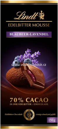 Lindt Edelbitter Mousse Blaubeer Lavendel, 150g