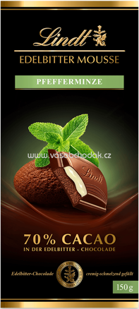 Lindt Edelbitter Mousse Pfefferminze, 150g