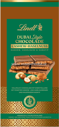 Lindt Dubai Style Chocolade Cashew-Haselnuss, 150g