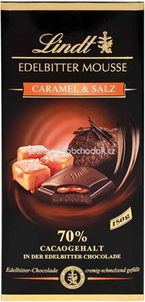 Lindt Edelbitter Mousse Caramel & Salz, 150g