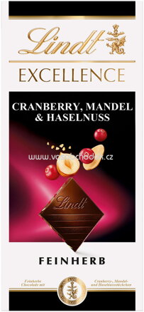 Lindt Excellence Cranberry, Mandel & Haselnuss, 100g