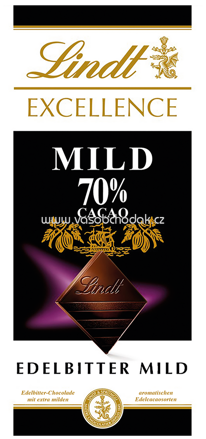 Lindt Excellence 70% Mild, 100g