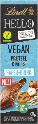 Lindt Hello Vegan Pretzel & Nuts Tafel, 100g