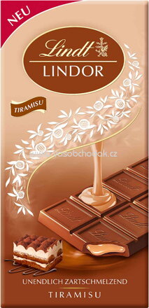 Lindt Lindor Tiramisu Vollmilch Tafel, 100g