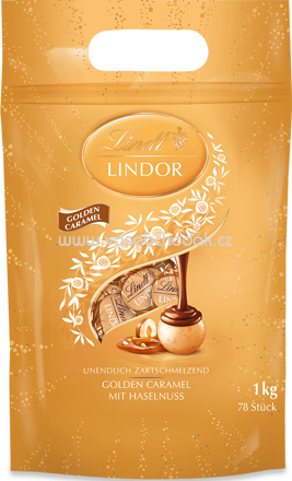 Lindt Lindor Kugel Beutel Golden Caramel, 1 kg