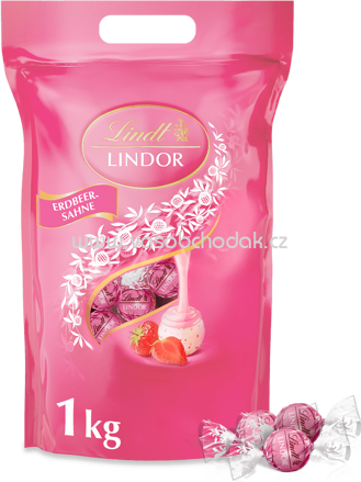 Lindt Lindor Kugel Erdbeer-Sahne, Beutel, 1 kg