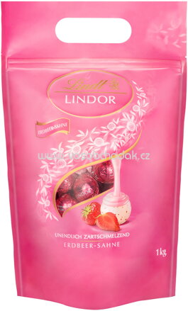 Lindt Lindor Kugel Erdbeer-Sahne, Beutel, 1 kg