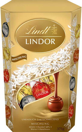 Lindt Lindor Kugeln Mischung Cornet, 375g