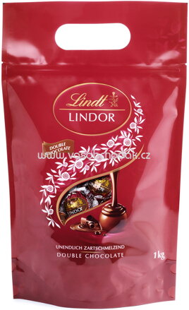 Lindt Lindor Vollmilch Kugeln Double Chocolate, Beutel, 1 kg