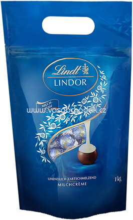 Lindt Lindor Vollmilch Kugeln Milchcrème, Beutel, 1 kg