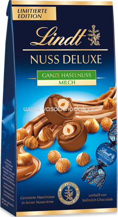 Lindt Nuss Deluxe Beutel Vollmilch Haselnuss, 98g
