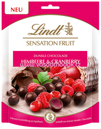 Lindt Sensation Fruit Himbeere & Cranberry, 150g