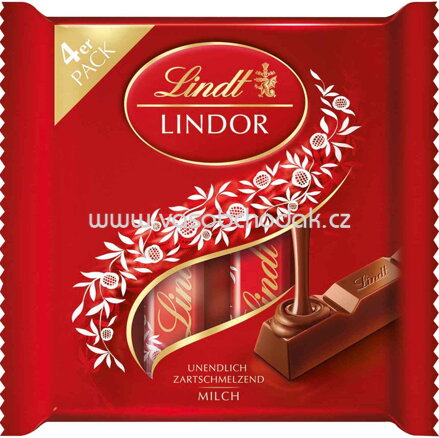 Lindt Lindor Vollmilch Sticks, 4x25g