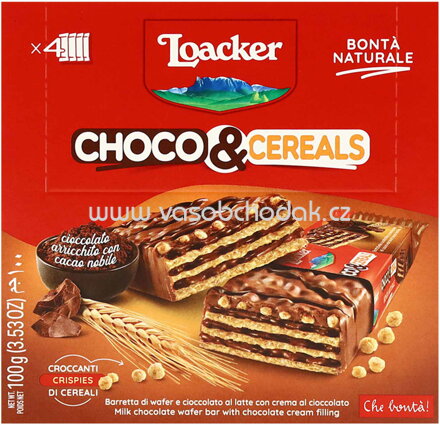 Loacker Choco & Cereals, 4x25g