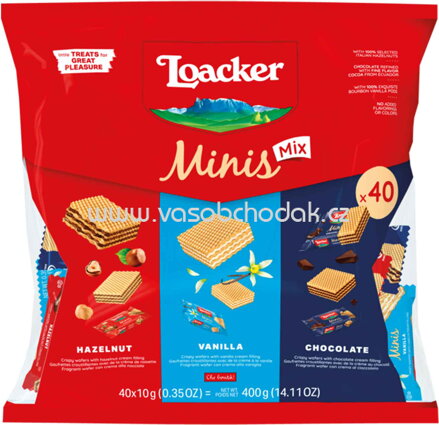Loacker Minis Mix, 40x10g, 400g