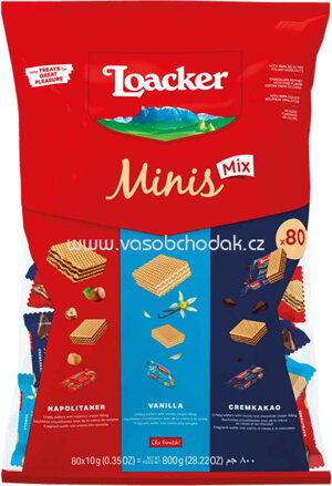 Loacker Minis Mix, 80x10g, 800g