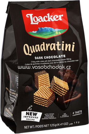 Loacker Quadratini Dark Chocolate, 125g