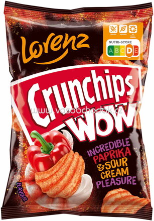 Lorenz Crunchips WOW Incredible Paprika & Sour Cream Pleasure, 110g