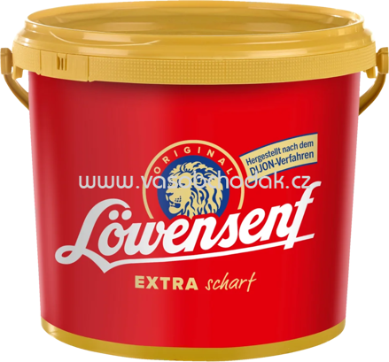 Löwensenf Extra Scharf Eimer, 5 kg